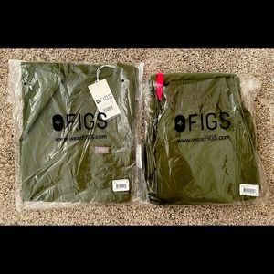 FIGS Dark Olive XS Scrubs Set BNWT